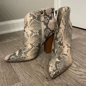 Snakeskin Booties